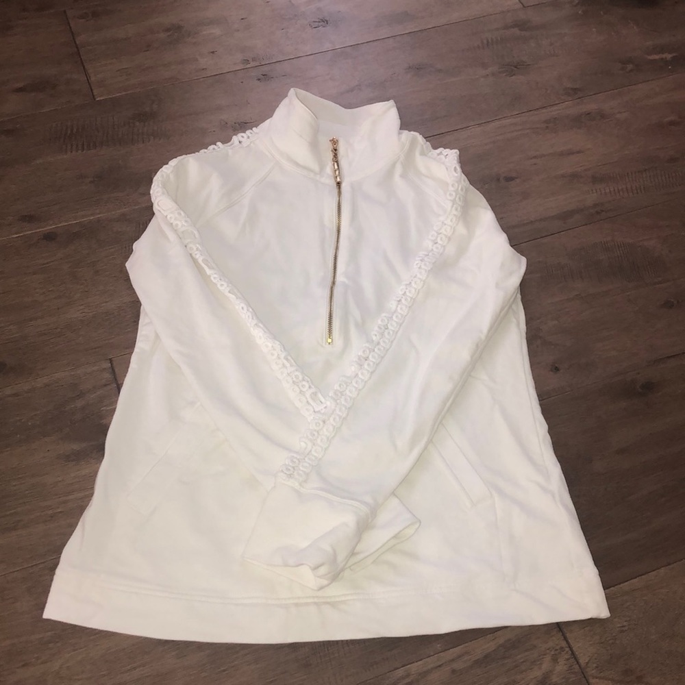 lilly pulitzer sweatshirt with arm detailing